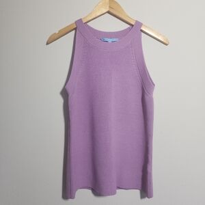 Antonio Melani Light Purple Knit Tank Sweater High Neck Sleeveless Size Medium